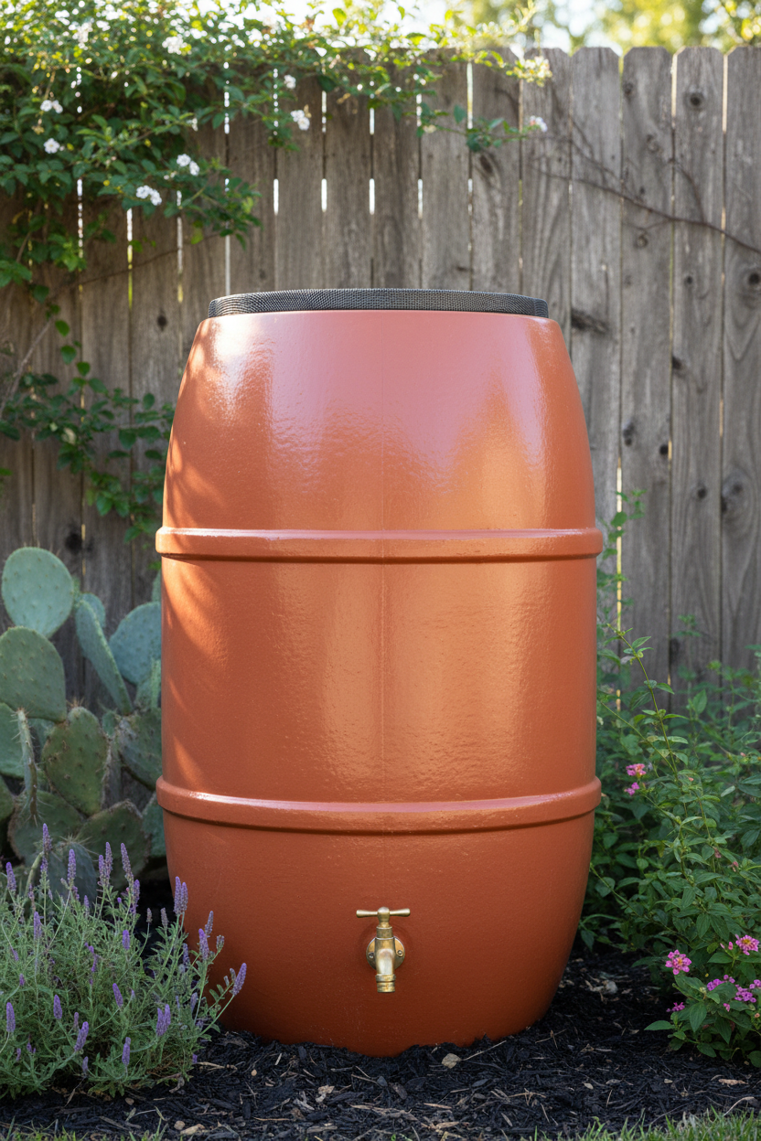 Fiberglass Rain Barrel — 55 Gal